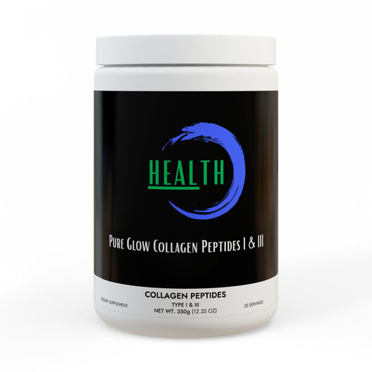 Health Circle Pure Glow Collagen Peptides I & III - 350g (35 Servings)