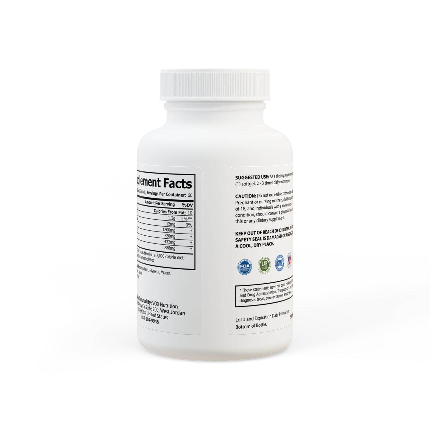 Health Circle Omega Strength Fish Oil - 60 Softgels